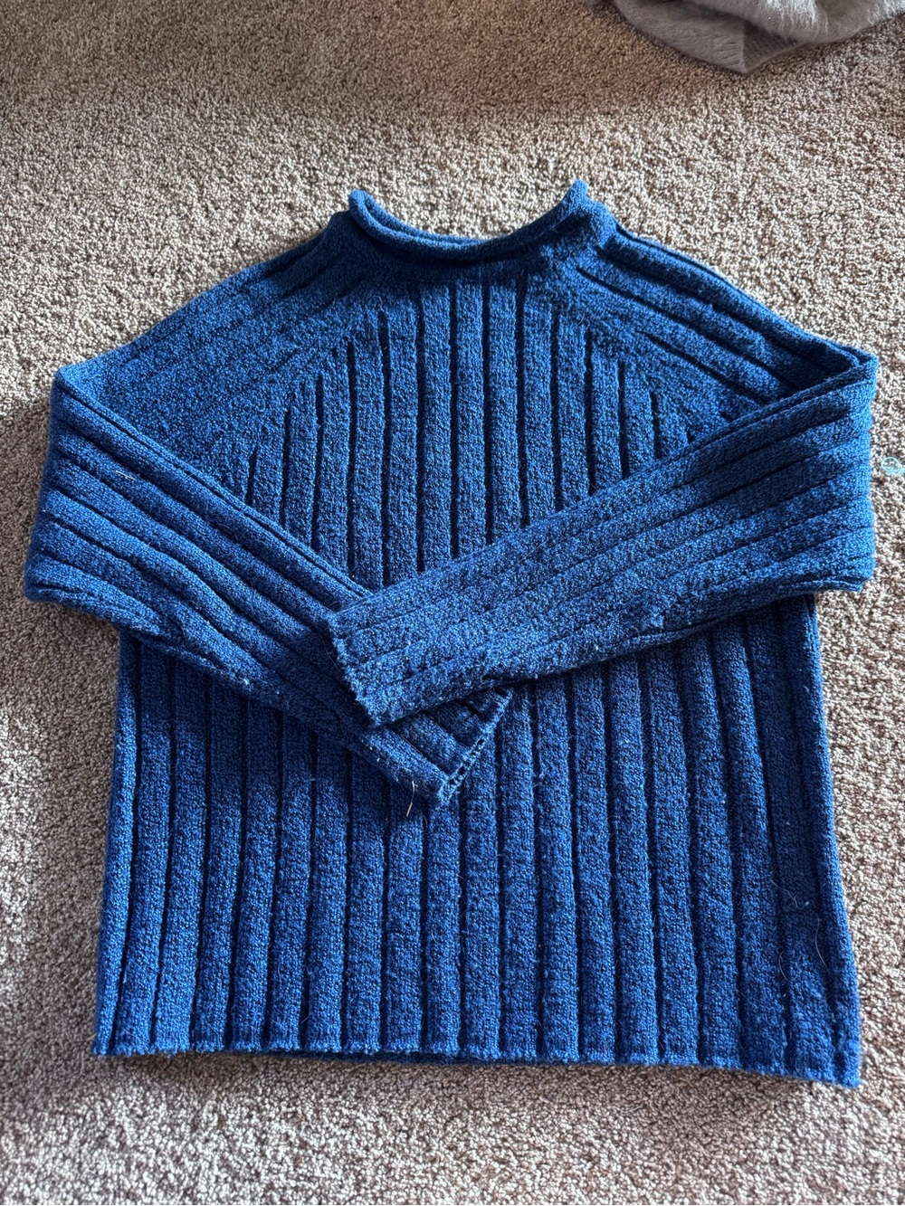 Carolyn Taylor Ribbed Crewneck Sweater - Blue
